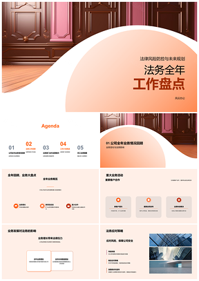 2025法务全年业务风险防控与来年规划PPT模板