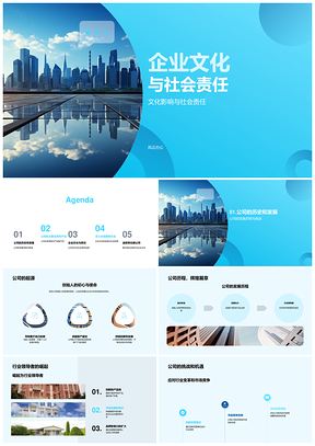 2025企业文化社会责任引领行业公益构建品牌认同PPT模板