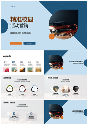 2025校园活动精准营销策略社媒广播案例影响力PPT模板