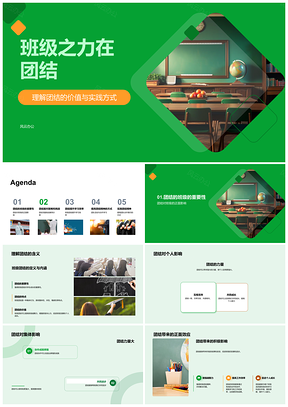 2025班级团结合作提升学习效率PPT模板