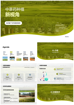 2025中草药种植农技革新培训与产业前景PPT模板