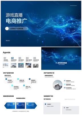 2025游戏直播电商运营模式特色试玩主播邀福利抽奖互动留存PPT模板