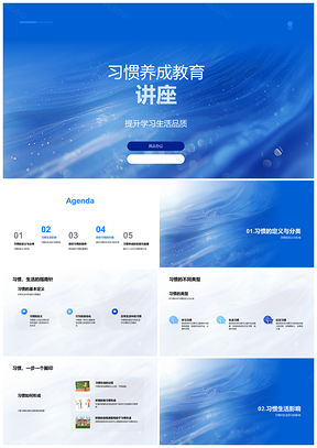 2025习惯养成教育讲座助良好行为习惯提升学习品质心理健康PPT模板