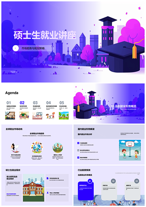 2025硕士研究生就业趋势职业规划策略指导讲座PPT模板