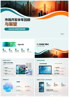 2025市场开发半年策略调整与趋势展望PPT模板