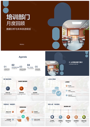2025培训部月度数据分析改进规划活动成效反馈PPT模板