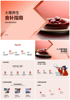2025大寒养生食补指南温补菜谱推荐PPT模板
