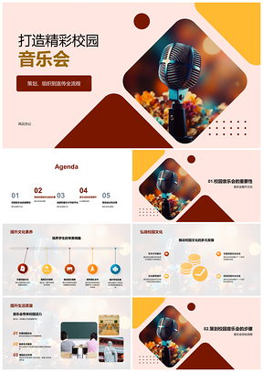 2025校园音乐会策划组织选拔赛弘扬文化提升素养PPT模板