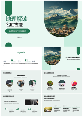 2025地理特征人文环境影响名胜古迹PPT模板