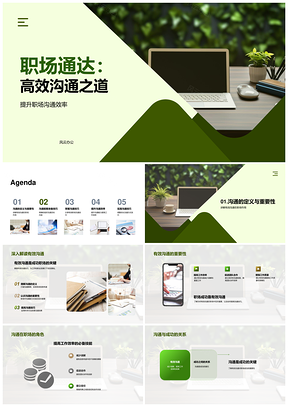 职场通达高效沟通技巧培训人资行政PPT模板