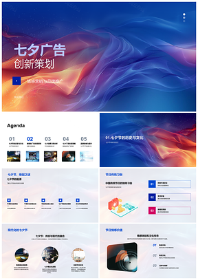 2025七夕广告创新策划情感营销品牌推广新媒体传统消费案例提升认知PPT模板