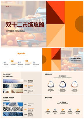 2025双十二市场策略用户行为竞品产品线特别版供应链购物车PPT模板