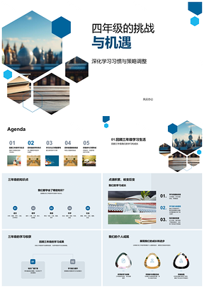 四年级挑战机遇学习习惯策略调整学科要求PPT模板