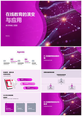 2025在线教育发展策略与个性化混合教学挑战PPT模板
