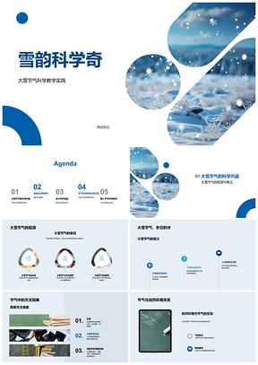 2025大雪节气雪形成科学实验解教学难题PPT模板