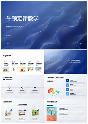 2025高中物理牛顿定律力与运动教学PPT模板