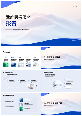 2025季度医保疫情影响及服务策略调整总结报告PPT模板