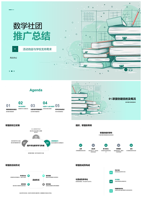2025数学社团活动策划教学创新效益与学校支持PPT模板