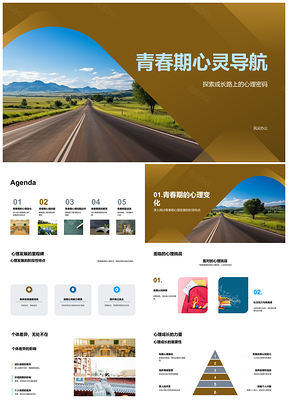 2025青春期心灵导航差异焦虑调节咨询指南针PPT模板