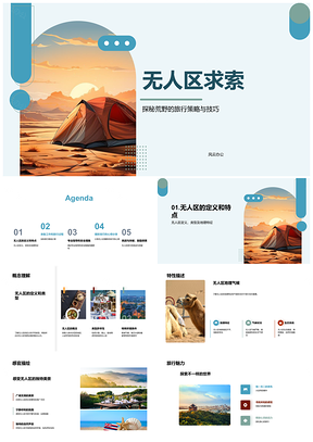 2025无人区安全求生旅行摄影规划导览PPT模板