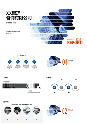 2025商务简约管理咨询PPT案例