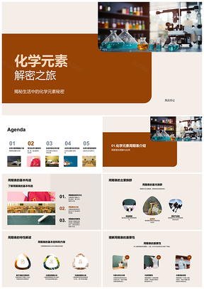 2025氢碳氧周期表实验探索化学反应PPT模板