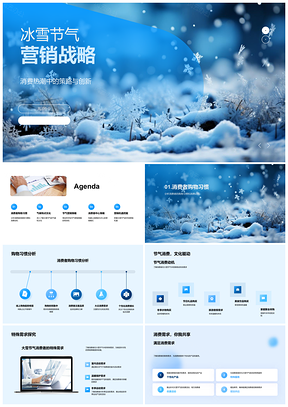 冰雪节气消费热潮创新策略机遇PPT模板