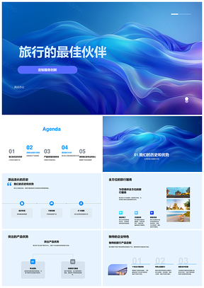 2025旅行最佳伙伴定制创新公司优势专业策划体验PPT模板
