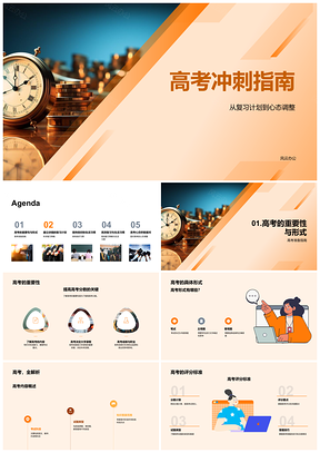 高考冲刺复习计划与定期自测补漏心态调整PPT模板