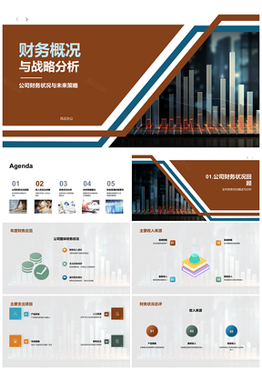 公司财务战略分析收支研发营销柱状图PPT模板