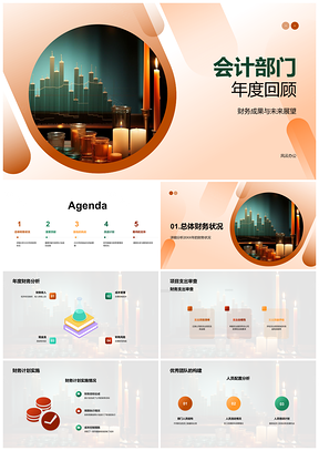 2025会计部门年度财务成果回顾与未来展望PPT模板