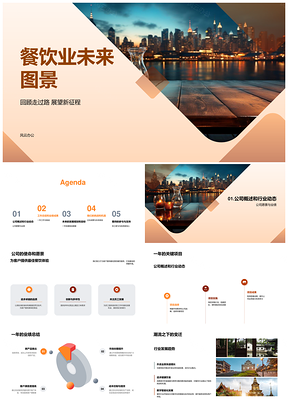 2025餐饮业未来趋势使命规划餐桌设置发展目标PPT模板