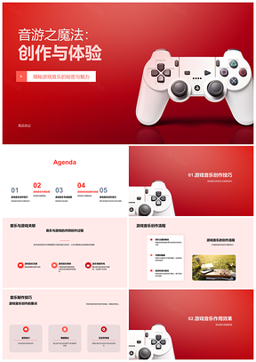 游戏音乐创作流程与情感表达PPT模板