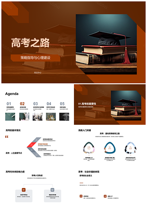 2025高考策略心理建设与升学高效指南PPT模板