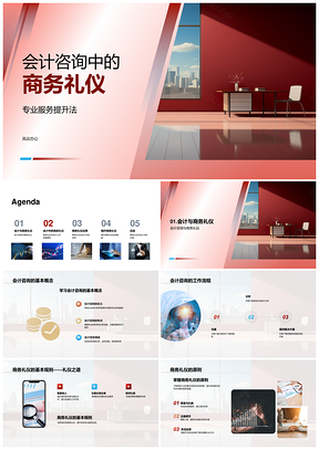 会计商务礼仪优化专业服务效果PPT模板