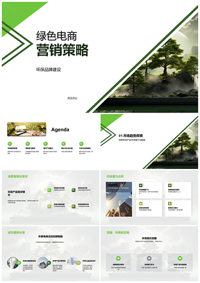 2025绿色电商环保品牌挑战营销策略PPT模板