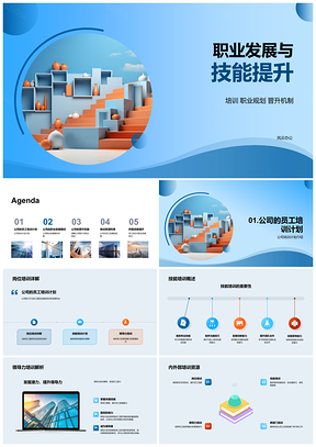 员工职业发展技能提升培训晋升规划PPT模板