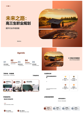 高三职业规划行业前景技能实践未来之路PPT模板