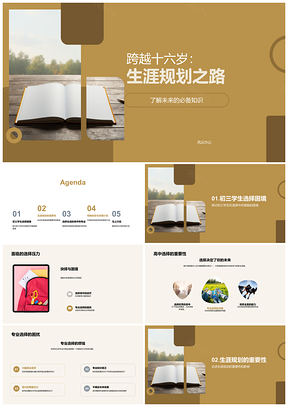 十六岁生涯规划高中专业选择与未来兴趣PPT模板
