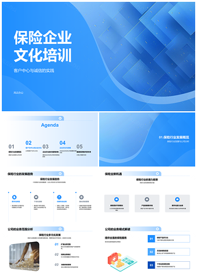 保险企业文化培训与融入PPT模板