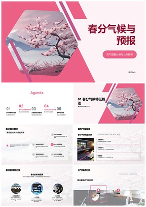 春分气象变化预报与公众指导PPT模板