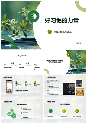 2025好习惯力量改变生活学习与自我PPT模板