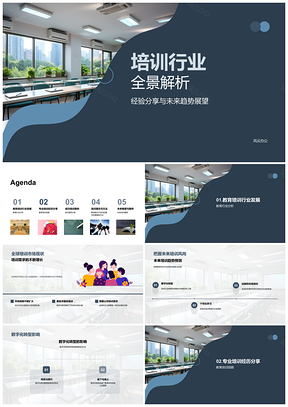 培训行业全景趋势数字化案例经验个性化提升技巧方法研讨会PPT模板