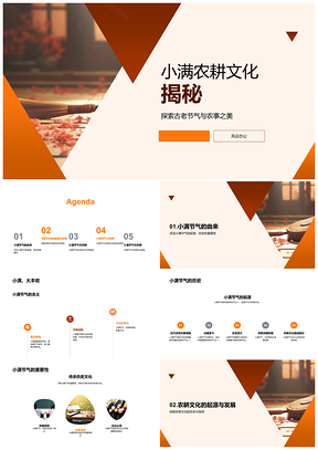 小满农耕文化历史发展及现状趋势PPT模板