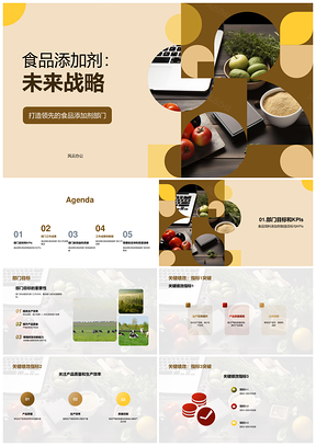 食品添加剂战略目标KPIs质量效率创新PPT模板