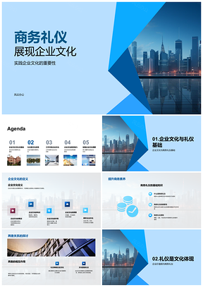 商务礼仪规范协作展企业文化形象PPT模板