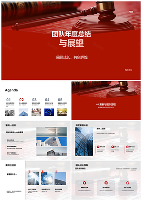 2025团队年度成长回顾辉煌共创趋势展望PPT模板