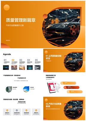 汽车行业六西格玛ISO9000质量管理改进挑战PPT模板