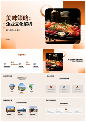 餐饮业文化战略创新团队品质价值观美食服务PPT模板