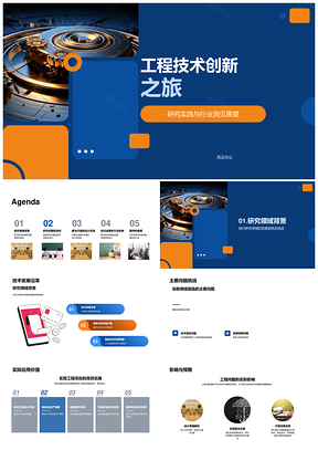 工科研究生创新实践破解技术难题蓝图展望PPT模板